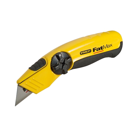 STANLEY 10-780 utility knife, yellow and black, angled view on white background.