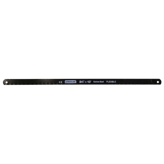 STANLEY 15-994 hacksaw blade, 24T x 12 inch flexible carbon steel, flat front view on white background.