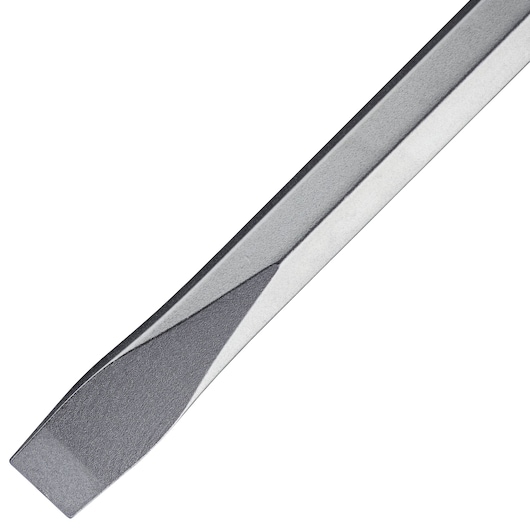 STANLEY FMHT0-62621 flathead screwdriver tip, close-up on white background.