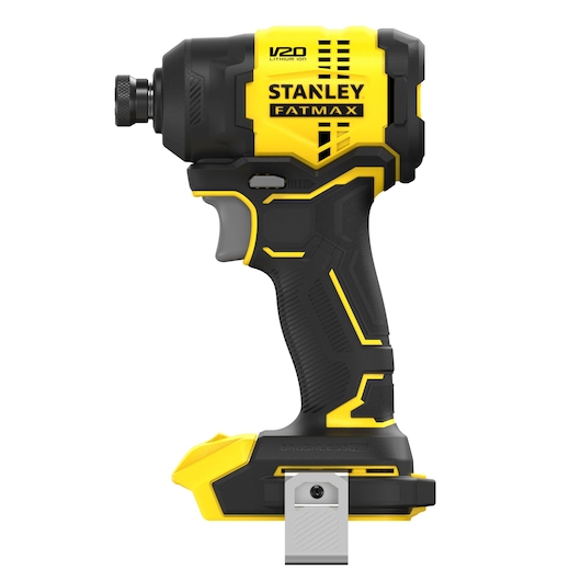 STANLEY SFMCF811B-XJ cordless impact driver, black and yellow, side view on white background.