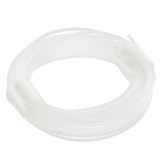 STANLEY STZST1326 clear coiled replacement trimmer line, photography, front angle on white background.